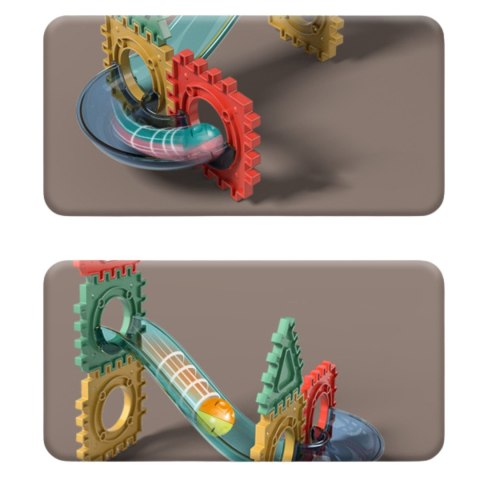 WOOPIE Klocki Konstrukcyjne 3D Zestaw Edukacyjny Tor Kulkowy 228el.