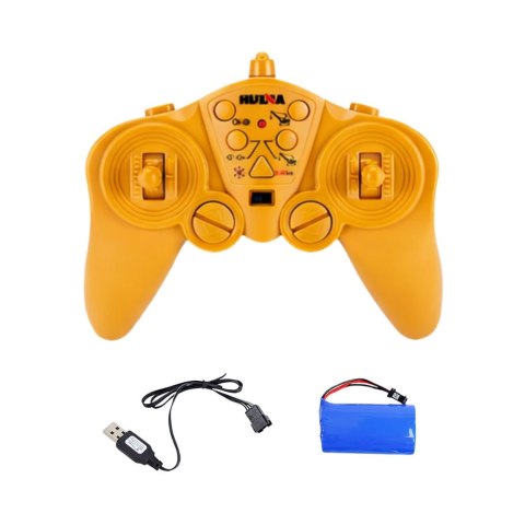 ŻURAW BUDOWLANY ZDALNIE STEROWANY DŹWIG RC 1:14 HUINA ŚWIATŁA DŹWIĘK PILOT 2.4