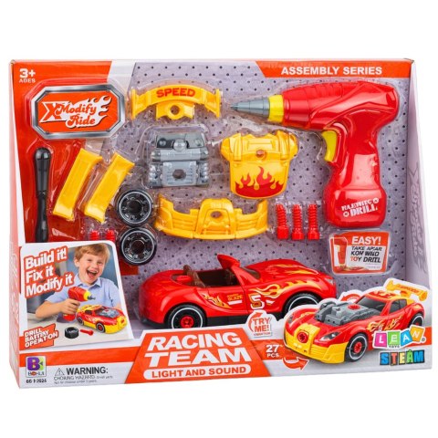 ZESTAW KONSTRUKCYJNY TUNING AUTA SAMOCHÓD DO SKRĘCANIA WKRĘTARKA ŚWIATŁA