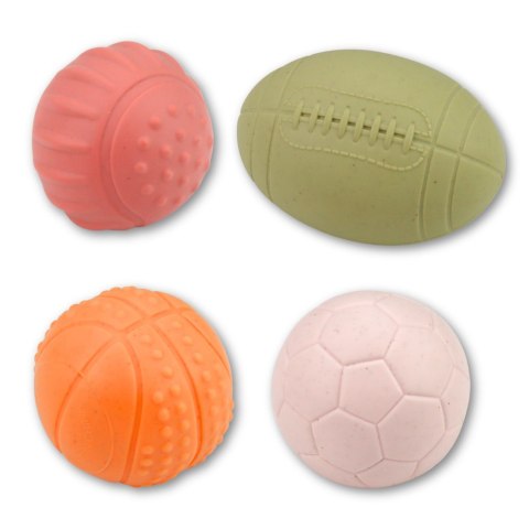 ZABAWKI SENSORYCZNE MIĘKKIE ZESTAW 18EL. PIŁECZKI PIRAMIDKA KLOCKI KSZTAŁTY