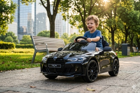 AUTO NA AKUMULATOR BMW M4 SAMOCHÓD ELEKTRYCZNY DLA DZIECI LAKIER PILOT LED SKÓRA