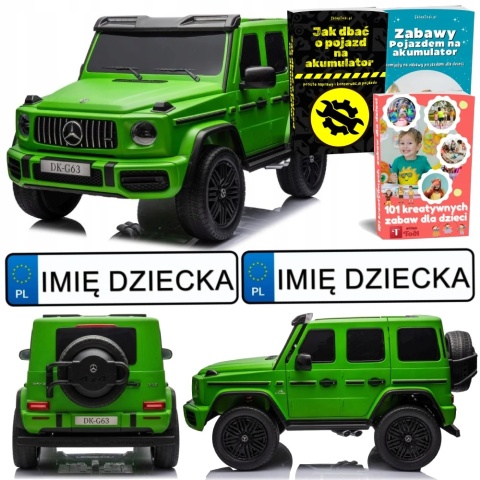 AUTO NA AKUMULATOR DLA 2 DZIECI MERCEDES G63 XXL 24V 4X200W MP4 PILOT LED EVA SKÓRA
