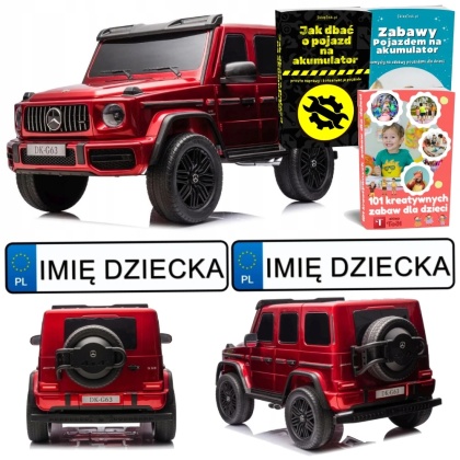 AUTO NA AKUMULATOR DLA 2 DZIECI MERCEDES G63 XXL 24V 4X200W MP4 PILOT LED EVA SKÓRA