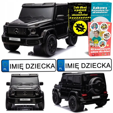 AUTO NA AKUMULATOR DLA 2 DZIECI MERCEDES G63 XXL 24V 4X200W MP4 PILOT LED EVA SKÓRA