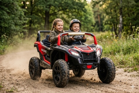 DUŻE AUTO NA AKUMULATOR BUGGY STRONG A032 180W 15KM/H KOŁA POMPOWANE SKÓRA