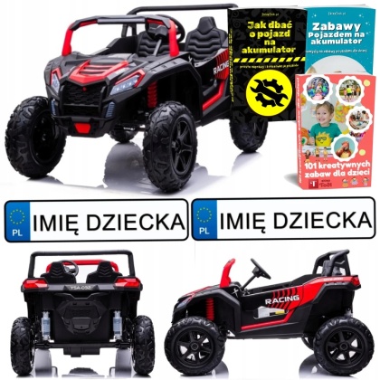 DUŻE AUTO NA AKUMULATOR BUGGY STRONG A032 180W 15KM/H KOŁA POMPOWANE SKÓRA