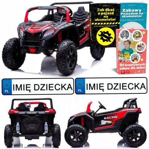 DUŻE AUTO NA AKUMULATOR BUGGY STRONG A032 180W 15KM/H KOŁA POMPOWANE SKÓRA