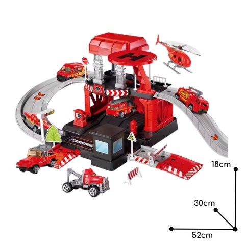 GARAŻ PARKING STRAŻ POŻARNA 43 EL DLA DZIECI POJAZDY KREATYWNE