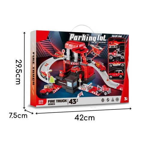 GARAŻ PARKING STRAŻ POŻARNA 43 EL DLA DZIECI POJAZDY KREATYWNE