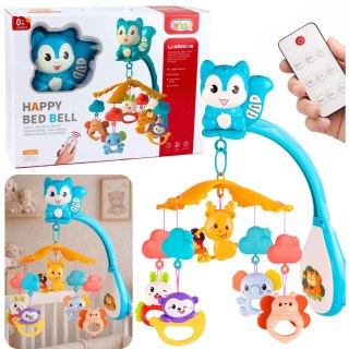 Karuzela Do Łóżeczka z Wiewiórką Projektor Zawieszki Pilot Muzyka