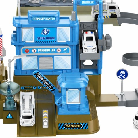 PARKING WIELOPOZIOMOWY BAZA KOSMICZNA INTERAKTYWNA RAKIETA ŚWIATŁA DŹWIĘKI