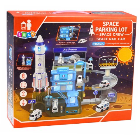 PARKING WIELOPOZIOMOWY BAZA KOSMICZNA INTERAKTYWNA RAKIETA ŚWIATŁA DŹWIĘKI