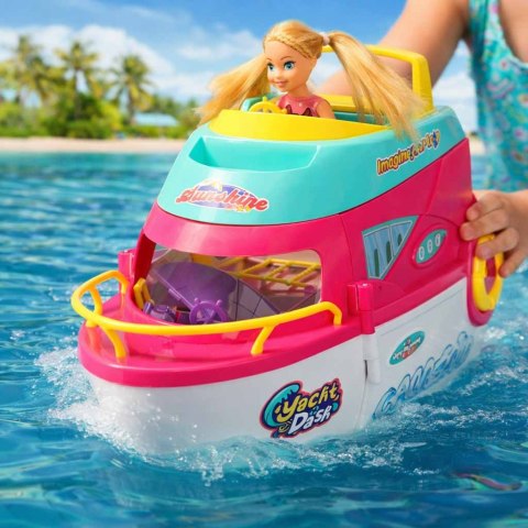 ŁÓDŹ JACHT DLA LALEK ROZKŁADANY 2W1 MOTORÓWKA LALKA DESKA SURFINGOWA