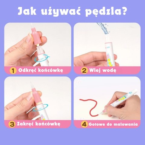 MATA WODNA DO MALOWANIA 2W1 XXL 100X70CM ŚWIECI W CIEMNOŚCI KREATYWNA