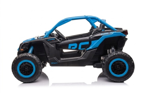 MOCNE BUGGY AUTO NA AKUMULATOR DLA 2 DZIECI CAN-AM RS 4X200W RADIO PILOT LED MP3 EVA SKÓRA