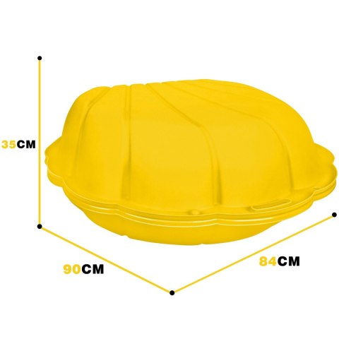 PIASKOWNICA DLA DZIECI BASEN MUSZELKA ŻÓŁTA 3W1 BASEN SUCHY 1 SZT