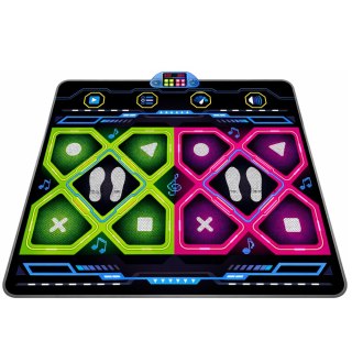 Podwójna Mata Taneczna Elektroniczna Do Tańczenia LED 105 x 90 cm