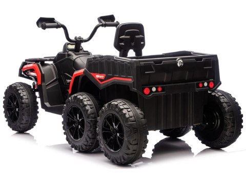 DUŻY QUAD NA AKUMULATOR ATV JC606 24V 4x4 6 KÓŁ EVA SKÓRA LED RADIO PILOT