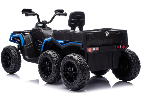 DUŻY QUAD NA AKUMULATOR ATV JC606 24V 4x4 6 KÓŁ EVA SKÓRA LED RADIO PILOT