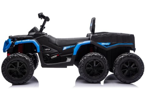 DUŻY QUAD NA AKUMULATOR ATV JC606 24V 4x4 6 KÓŁ EVA SKÓRA LED RADIO PILOT