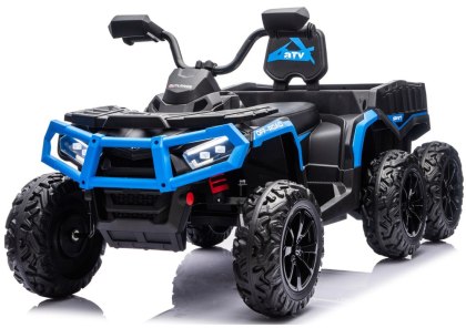 DUŻY QUAD NA AKUMULATOR ATV JC606 24V 4x4 6 KÓŁ EVA SKÓRA LED RADIO PILOT