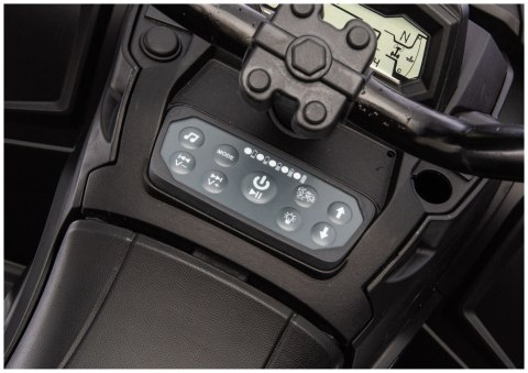 DUŻY QUAD NA AKUMULATOR ATV JC606 24V 4x4 6 KÓŁ EVA SKÓRA LED RADIO PILOT