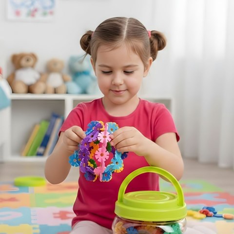 WOOPIE Klocki Konstrukcyjne Wafle Jeżyki w Tubie 206 el.