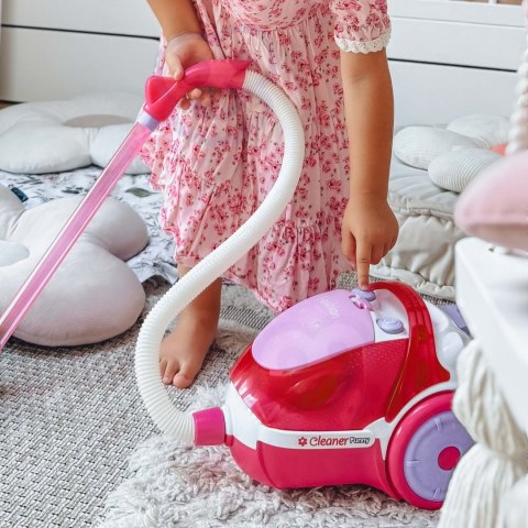 WOOPIE Interaktywny Odkurzacz dla Dzieci z Funkcją Wciągania Różowy