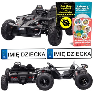 DUŻE AUTO NA AKUMULATOR BUGGY SX2358 XXL DLA 2 DZIECI 800W SKÓRA 25KM/H LED MP3 KOŁA POMPOWANE