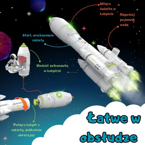 INTERAKTYWNA RAKIETA KOSMICZNA SPACE ZESTAW KREATYWNY DLA DZIECI