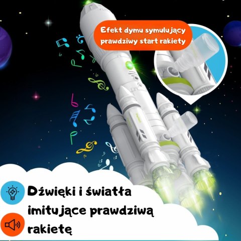 INTERAKTYWNA RAKIETA KOSMICZNA SPACE ZESTAW KREATYWNY DLA DZIECI
