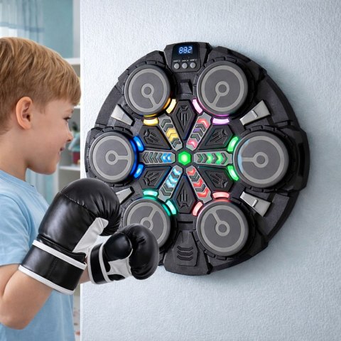 Interaktywna Muzyczna Tarcza Bokserska LED Bluetooth 3 Tryby Rękawice