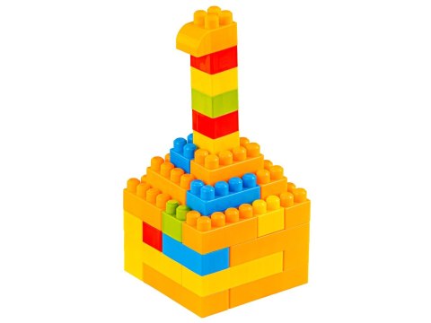 Klocki Konstrukcyjne Dla Dzieci Duży Zestaw Kolorowych Klocków 150 El. Układanka