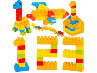 Klocki Konstrukcyjne Dla Dzieci Duży Zestaw Kolorowych Klocków 150 El. Układanka