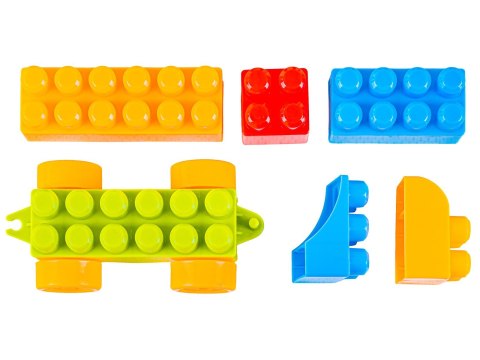 Klocki Konstrukcyjne Dla Dzieci Duży Zestaw Kolorowych Klocków 150 El. Układanka