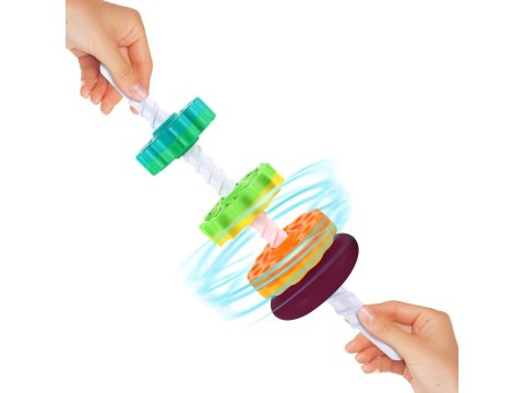 Kolorowa Piramida Sensoryczna Zakręcona Wieża Edukacyjna Krążki Do Układania