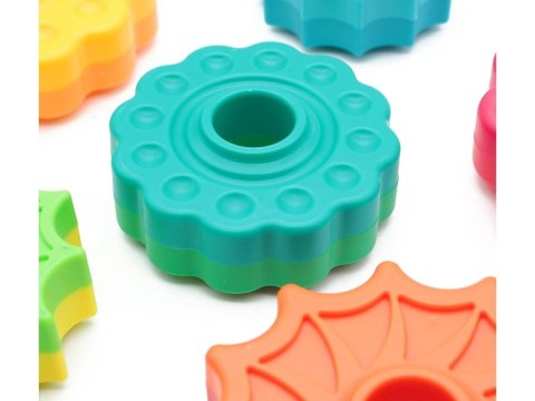 Kolorowa Piramida Sensoryczna Zakręcona Wieża Edukacyjna Krążki Do Układania