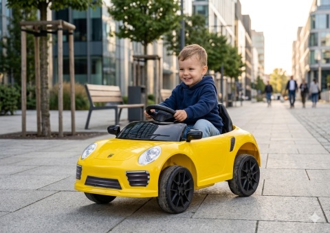 MAŁE AUTKO NA AKUMULATOR WMT-666 DLA DZIECKA 1-3 LAT ŚWIATŁA PILOT MP3 USB