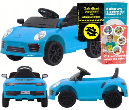 MAŁE AUTKO NA AKUMULATOR WMT-666 DLA DZIECKA 1-3 LAT ŚWIATŁA PILOT MP3 USB