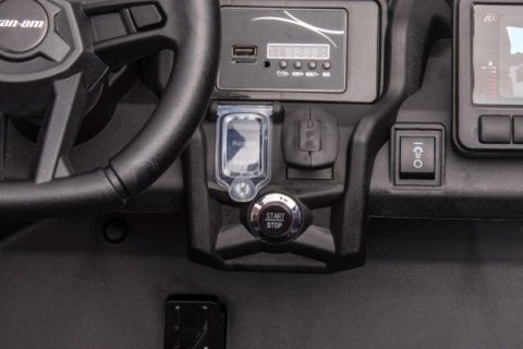 MOCNE BUGGY AUTO NA AKUMULATOR DLA 2 DZIECI CAN-AM RS 4X200W RADIO PILOT LED MP3 EVA SKÓRA
