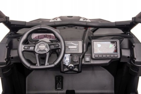 MOCNE BUGGY AUTO NA AKUMULATOR DLA 2 DZIECI CAN-AM RS 4X200W RADIO PILOT LED MP3 EVA SKÓRA