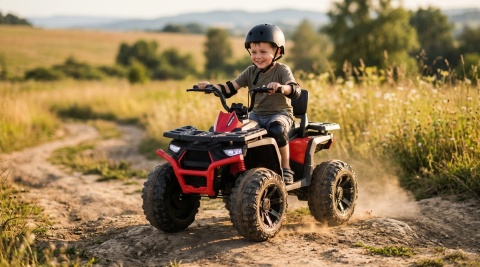 MOCNY QUAD NA AKUMULATOR DLA DZIECKA JC333 2X200W KOŁA EVA ŚWIATŁA LED MP3