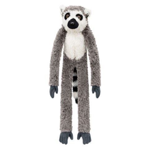 Pluszowa Maskotka Przytulanka Lemur Z Rzepami Do Zawieszenia Szary 35cm