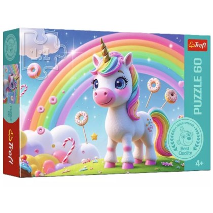 Puzzle - 60 - Cukierkowy świat - Trefl 17416