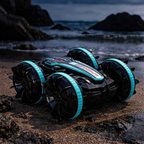 SAMOCHÓD ZDALNIE STEROWANY GESTAMI AMFIBIA 4X4 360 PŁYWA AKUMULATOR 2.4GHZ