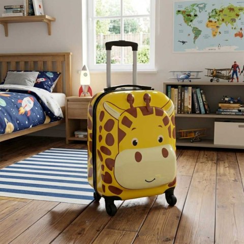 WALIZKA PODRÓŻNA DLA DZIECI ŻYRAFA BAGAŻ PODRĘCZNY NA KÓŁKACH DUŻA POJEMNOŚĆ