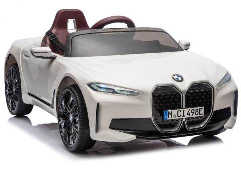 AUTO NA AKUMULATOR DLA DZIECI BMW I4 4X4 JE1009 EVA SKÓRA LED USB MP3 PILOT
