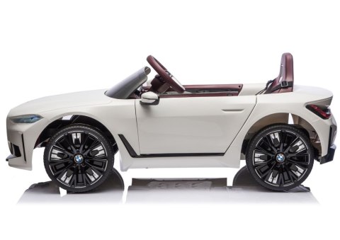 AUTO NA AKUMULATOR DLA DZIECI BMW I4 4X4 JE1009 EVA SKÓRA LED USB MP3 PILOT