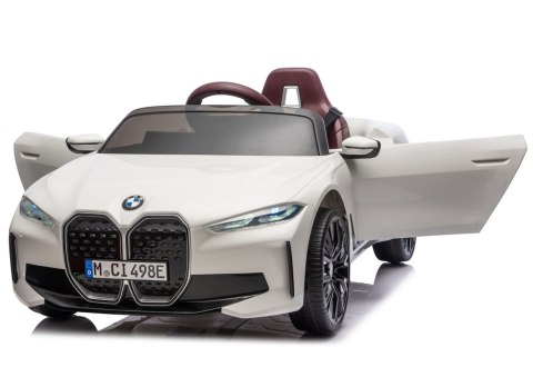 AUTO NA AKUMULATOR DLA DZIECI BMW I4 4X4 JE1009 EVA SKÓRA LED USB MP3 PILOT