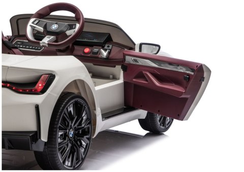AUTO NA AKUMULATOR DLA DZIECI BMW I4 4X4 JE1009 EVA SKÓRA LED USB MP3 PILOT